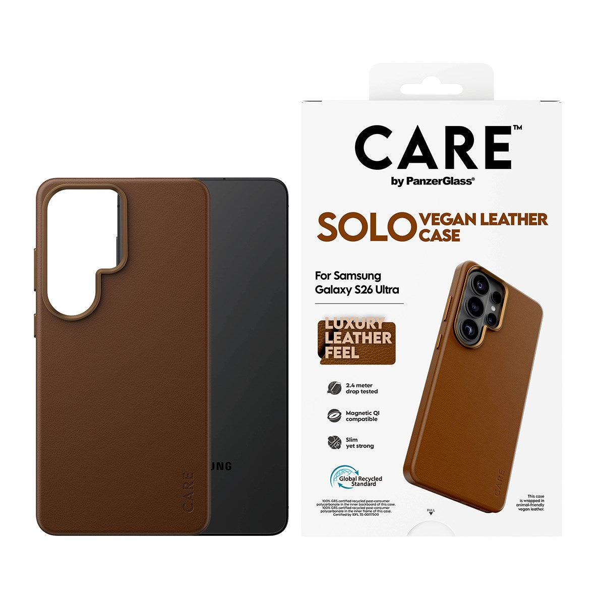 CARE™ by PanzerGlass® Solo Case Brun m. Qi Samsung Galaxy S26 Ultra